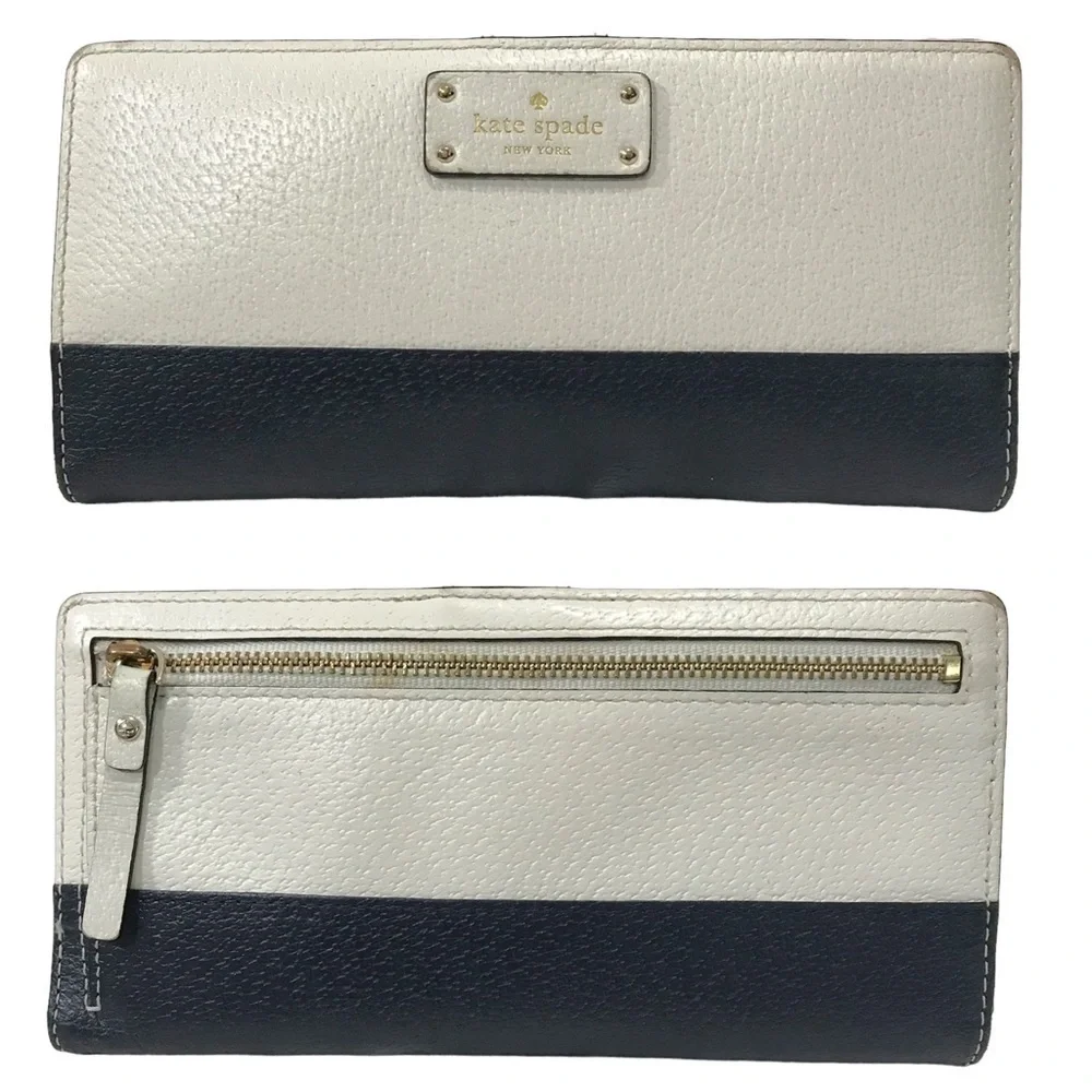 Kate Spade Leather Blue Colorblock Wallet AS IS